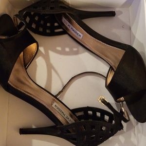 Black and gold satin